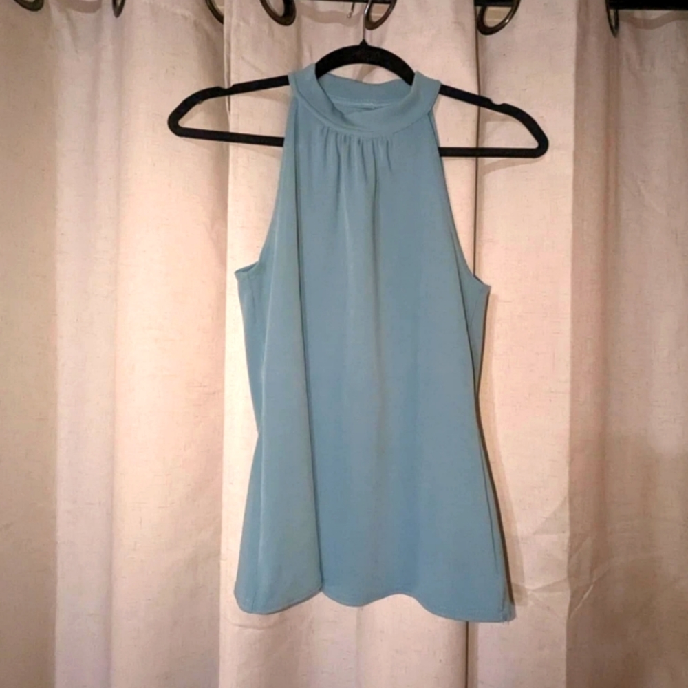 Robin Egg Blue 90s-2000s Haltertop